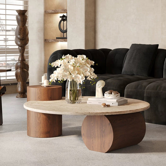 Reid Travertine Coffee Table