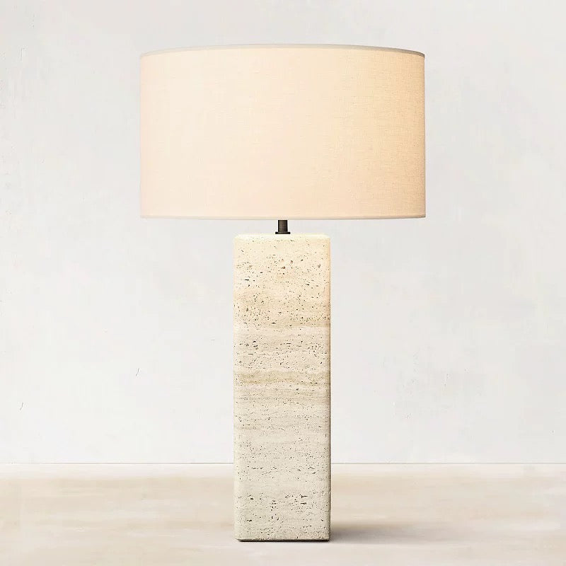 Stuart Travertine Table Lamp