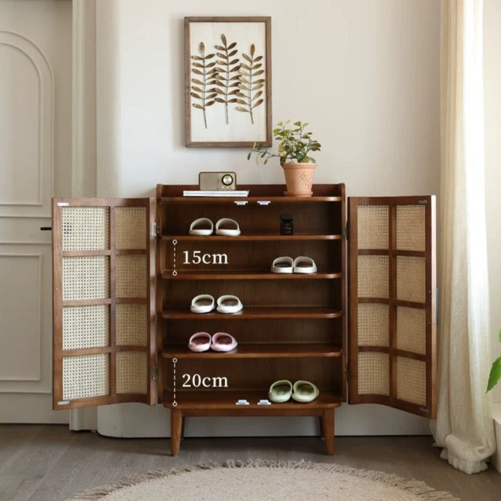 Lamont Rattan Shoe Cabinet