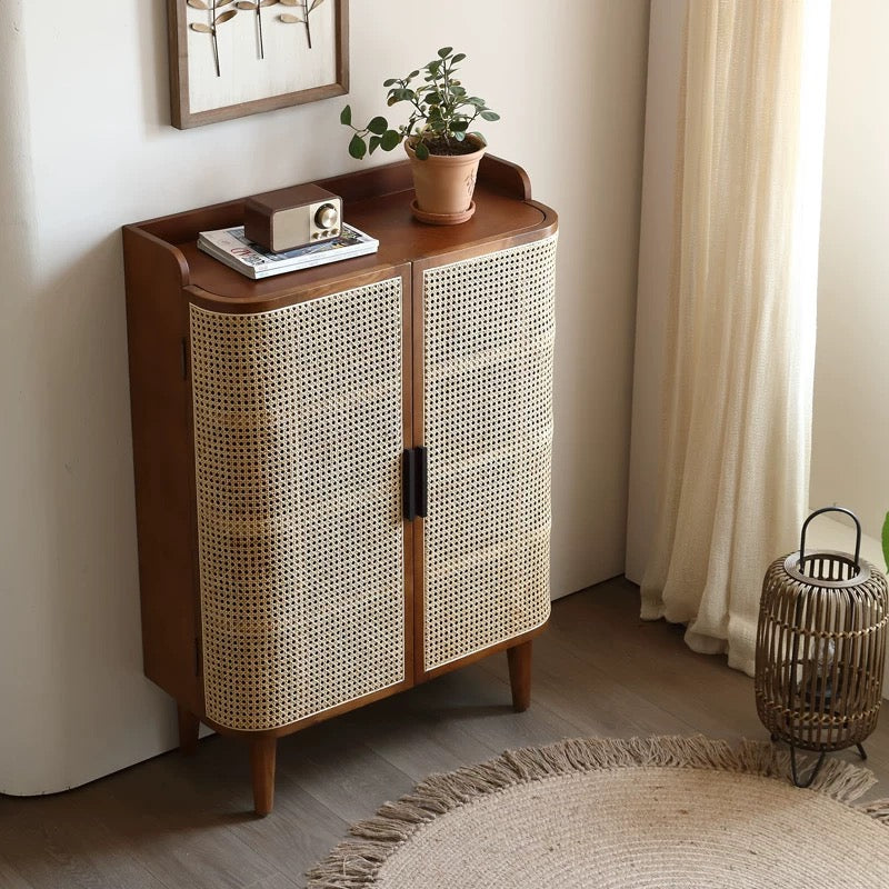 Lamont Rattan Shoe Cabinet