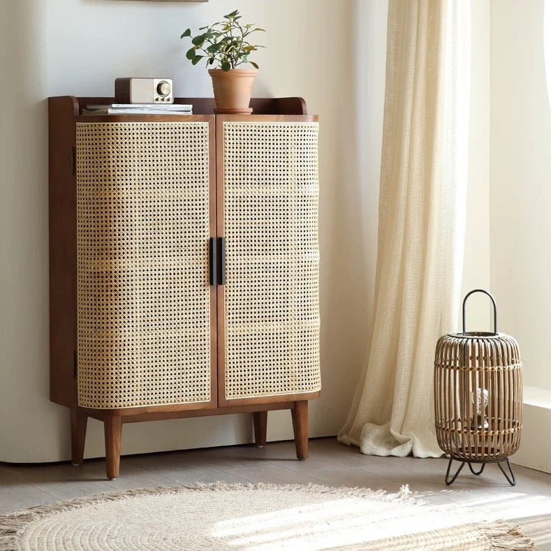 Lamont Rattan Shoe Cabinet