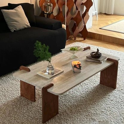 Kellan Travertine Coffee Table